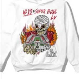 White hoodie sweatshirt in size medium